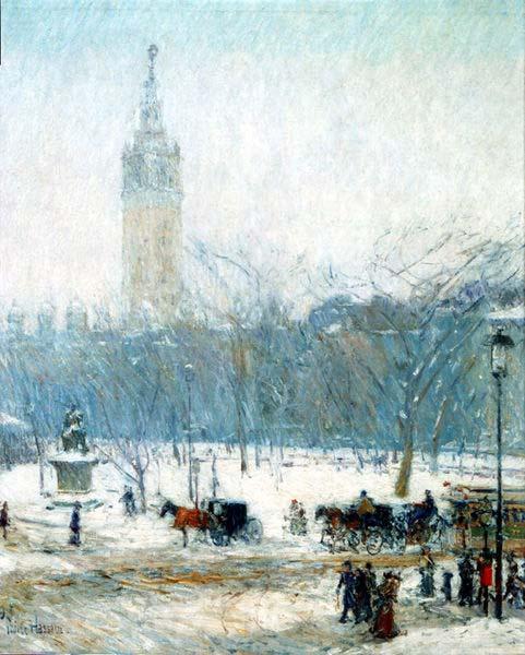 Childe Hassam Snowstorm, Madison Square